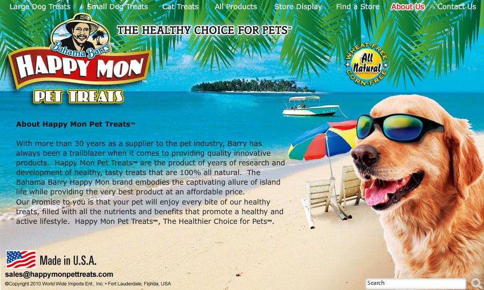 Bahama Barry™ Happy Mon Pet Treats™